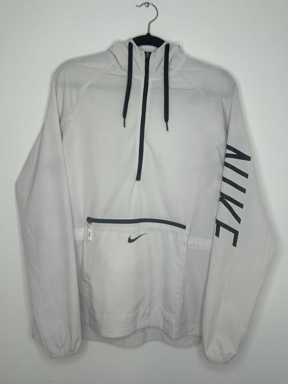 Nike White Packable Running Jacket Size Medium